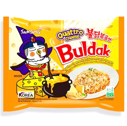 BULDAK QUATTRO CHEESE – RAMEN COREANO PICCANTE AL FORMAGGIO – 140G