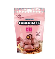 Schokoladen-Ruby – Mit Mandeln gefüllte Datteln umhüllt von Ruby-Schokolade – Glutenfrei 90 g