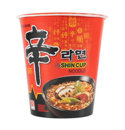 SHIN CUP NOODLE RAMEN PICCANTE COREANO 68G