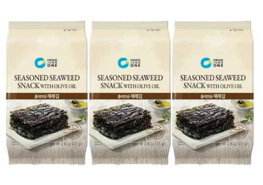 CHUNG JUNG ONE SEAWEED SNACK WITH OLIVE OIL 13.5G