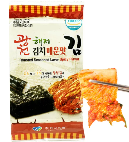 KOREAN NORI SEAWEED WITH SPICY KIMCHI 52.8G