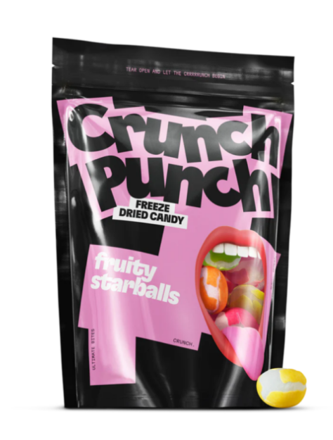 CRUNCH PUNCH CARAMELLE LIOFILIZZATE FRUITY STARBALLS 100G