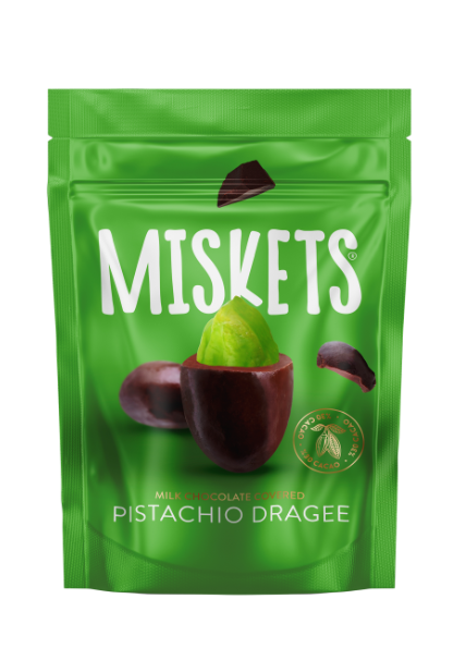 MISKETS PISTACCHIO DRAGEE RICOPERTO DI CIOCCOLATO AL LATTE 70G