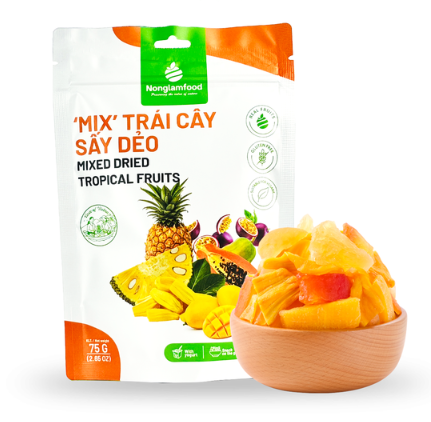 MIX DI FRUTTA TROPICALE ESSICCATA SOFT DRIED SNACK – 75G