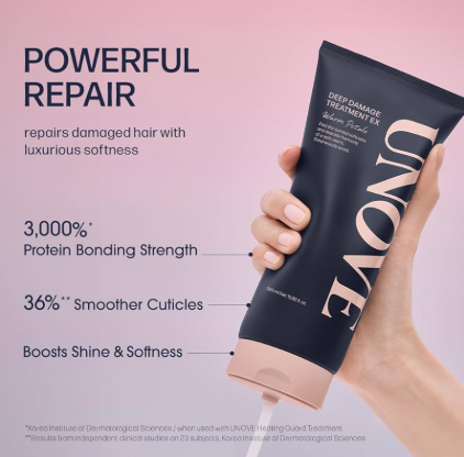 UNOVE DEEP DAMAGE TREATMENT EX WARM PETALS MASCHERA RIPARATRICE PROTEICA PER CAPELLI DANNEGGIATI 320ML