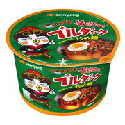 SAMYANG BULDAK JJAJANG CUP RAMEN COREANO PICCANTE AL GUSTO SALSA DI SOIA NERA 105G