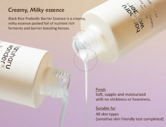 HARUHARU WONDER BLACK RICE PROBIOTICS BARRIER ESSENCE ESSENZA VISO RINFORZANTE CON RISO NERO E PROBIOTICI 120ML