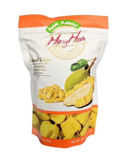 HEY HAH JACKFRUIT CHIPS CROCCANTI DI JACKFRUIT TROPICALE 30G