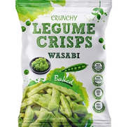 WANT-WANT CRUNCHY LEGUME CRISPS WASABI SNACK DI LEGUMI CROCCANTI AL FORNO GUSTO WASABI 85G
