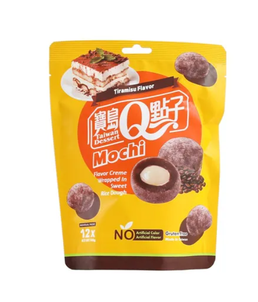TAIWAN DESSERT Q MOCHI TIRAMISÙ – MOCHI RIPIENI ALLA CREMA TIRAMISÙ 12PZ 180G