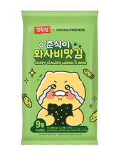 GWANGCHEON x KAKAO FRIENDS CRISPY SEAWEED WASABI FLAVOR – ALGA NORI CROCCANTE COREANA 3 BUSTINE 15G