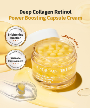 SUNGBOON EDITOR DEEP COLLAGEN RETINOL POWER BOOSTING CAPSULE CREAM – CREMA VISO RASSODANTE CON COLLAGENE E RETINOLO 50ML