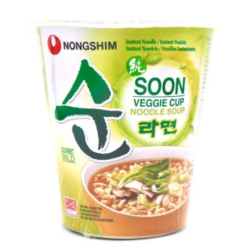 NONGSHIM SOON VEGGIE CUP NOODLE SOUP – RAMEN ISTANTANEO VEGETARIANO GOURMET MILD 67G