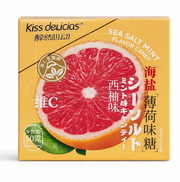KISS DELICIAS CARAMELLE SEA SALT MINT AL POMPELMO CON VITAMINA C – CARAMELLE RINFRESCANTI GUSTO AGRUMI 50G