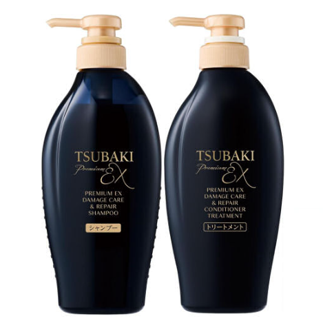TSUBAKI PREMIUM EX DAMAGE CARE & REPAIR SET – SHAMPOO + BALSAMO RIPARATORE CON OLIO DI CAMELIA 400ML + 400ML