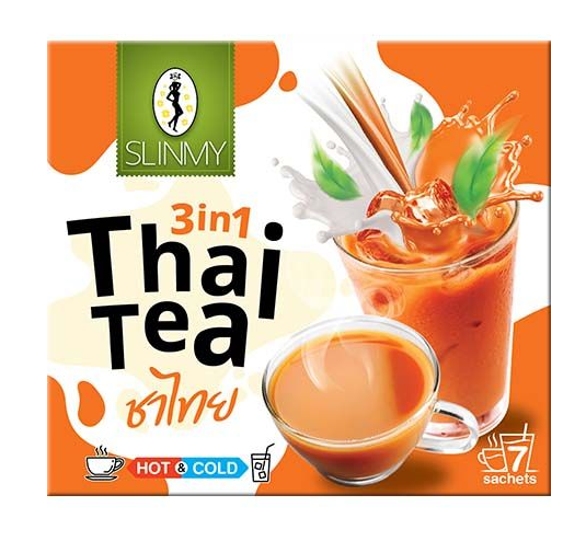 SLIMMY THAI TEA 3 IN 1 – BEVANDA ISTANTANEA AL TÈ THAILANDESE CALDO E FREDDO 7 BUSTINE 210G