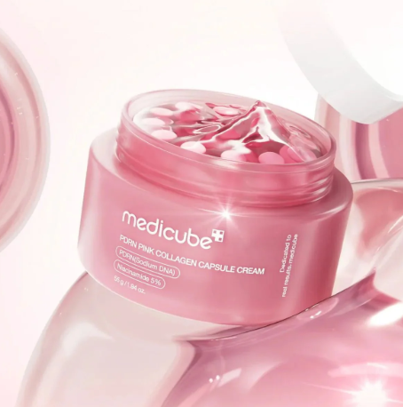MEDICUBE PDRN PINK COLLAGEN CAPSULE CREAM – CREMA VISO IDRATANTE E RASSODANTE CON COLLAGENE E NIACINAMIDE 55G