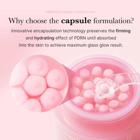 MEDICUBE PDRN PINK COLLAGEN CAPSULE CREAM – CREMA VISO IDRATANTE E RASSODANTE CON COLLAGENE E NIACINAMIDE 55G