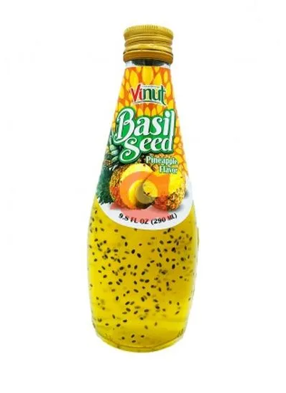 VINUT BASIL SEED DRINK ANANAS – BEVANDA CON SEMI DI BASILICO AL GUSTO ANANAS 290ML