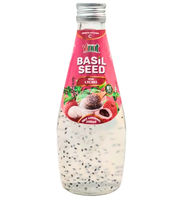 VINUT BASIL SEED DRINK LYCHEE – BEVANDA CON SEMI DI BASILICO AL GUSTO LITCHI 290ML