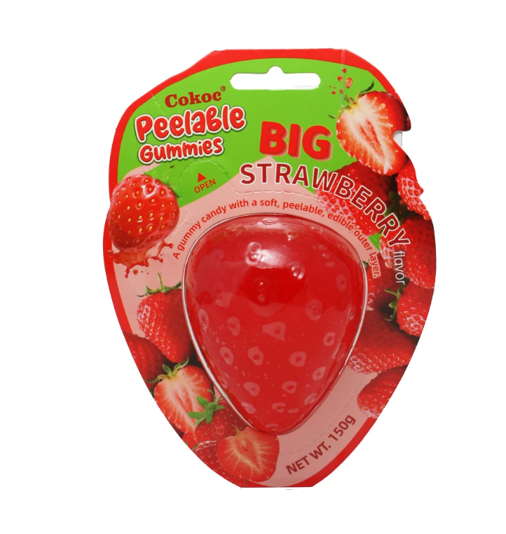 COKOC PEELABLE GUMMIES BIG STRAWBERRY – CARAMELLA GOMMOSA SBUCCIABILE GUSTO FRAGOLA 150G