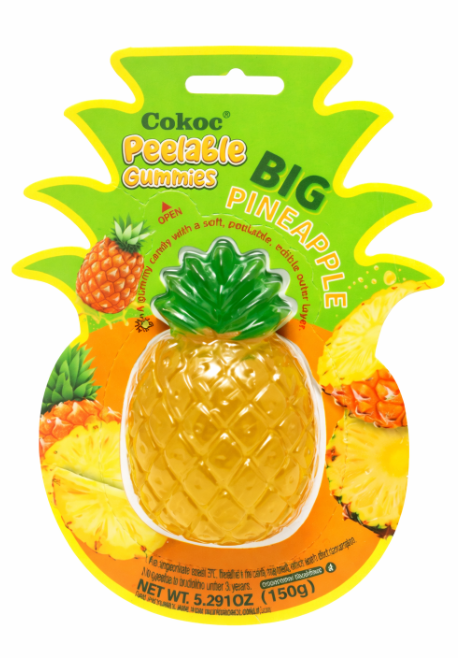 COKOC PEELABLE GUMMIES BIG PINEAPPLE – CARAMELLA GOMMOSA SBUCCIABILE GUSTO ANANAS 150G