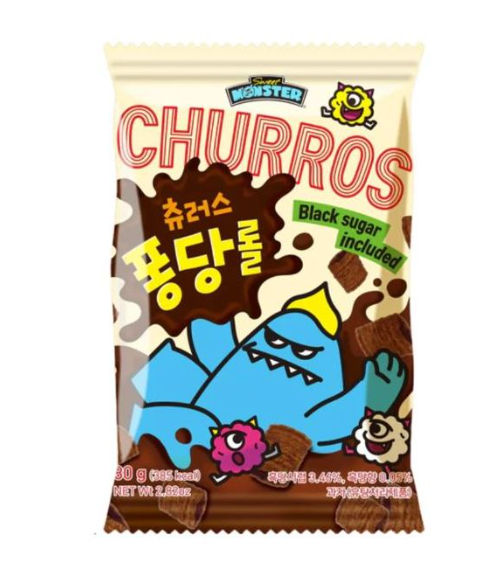 SWEET MONSTER CHURROS SNACK – CHURROS CROCCANTI ALLO ZUCCHERO DI CANNA COREANI 80G