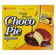 LOTTE CHOCO PIE BANANA – MERENDINE AL CIOCCOLATO E BANANA 336G (12 PEZZI)