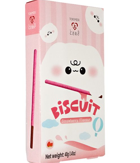 BISCOTTI ALLA FRAGOLA – SNACK DOLCE CROCCANTE GUSTO FRAGOLA 40G