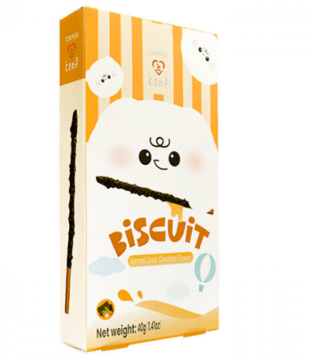 BISCOTTI AL CIOCCOLATO E MANDORLA – SNACK CROCCANTE RICOPERTO GUSTO CHOCO ALMOND 40G
