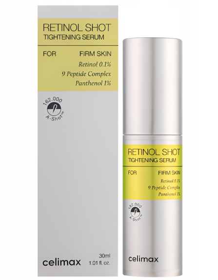 CELIMAX RETINOL SHOT TIGHTENING SERUM – SIERO VISO RASSODANTE CON RETINOLO 0,1% E PEPTIDI 30ML
