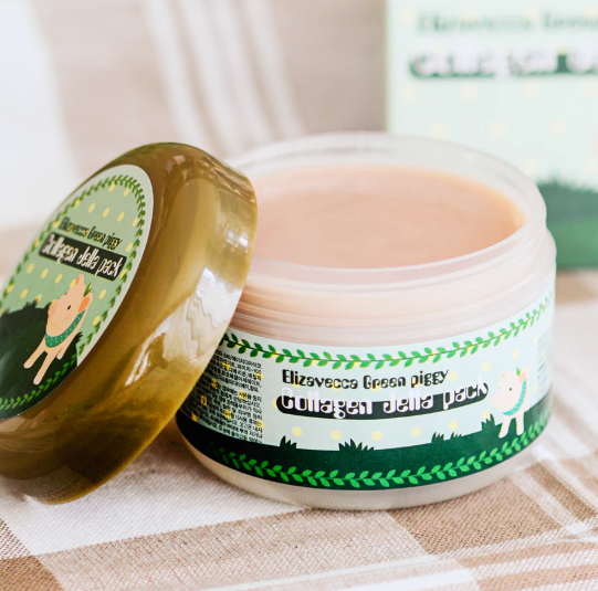 ELIZAVECCA GREEN PIGGY COLLAGEN JELLA PACK – MASCHERA VISO RASSODANTE AL COLLAGENE 100ML