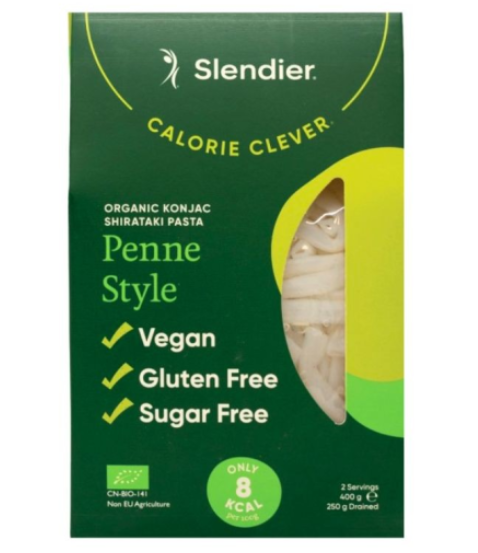 SLENDIER PENNE STYLE DI KONJAC BIOLOGICO 400G – PASTA DI KONJAC VEGAN SENZA GLUTINE