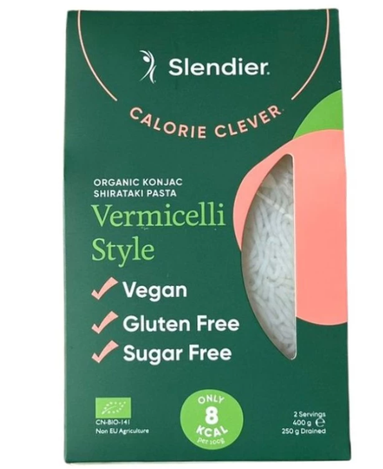 SLENDIER VERMICELLI STYLE DI KONJAC BIOLOGICO 400G – NOODLES DI KONJAC VEGAN SENZA GLUTINE