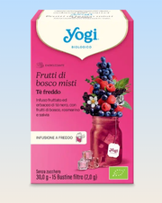 YOGI TEA FRUTTI DI BOSCO MISTI TÈ FREDDO BIOLOGICO 30G – INFUSIONE A FREDDO CON FRUTTI DI BOSCO E TÈ NERO