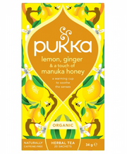 PUKKA LEMON, GINGER & MANUKA HONEY BIOLOGICO 34G – TISANA LIMONE, ZENZERO E MIELE DI MANUKA
