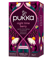 PUKKA NIGHT TIME BERRY BIOLOGICO 32G – TISANA RILASSANTE AI FRUTTI DI BOSCO E CAMOMILLA