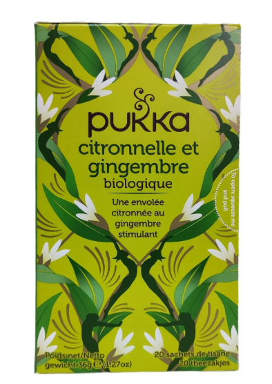 PUKKA CITRONNELLE E GINGEMBRE BIOLOGICO 36G – TISANA BIOLOGICA ALLA CITRONELLA E ZENZERO