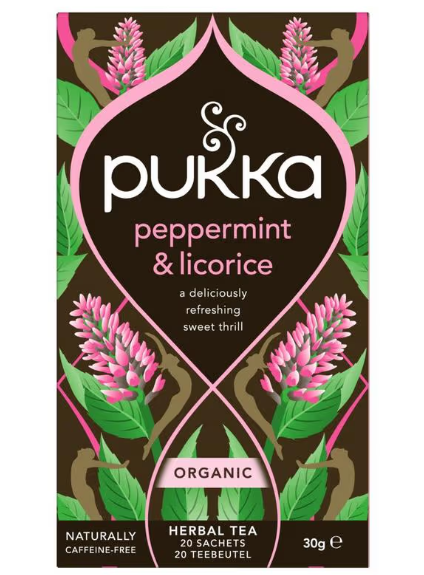 PUKKA PEPPERMINT & LICORICE BIOLOGICO 30G – TISANA ALLA MENTA PIPERITA E LIQUIRIZIA