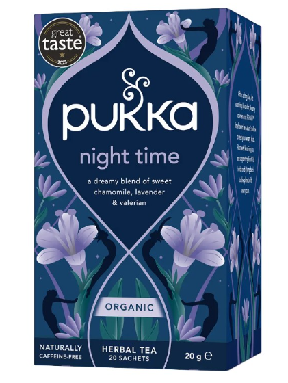 PUKKA NIGHT TIME BIOLOGICO 20G – TISANA RILASSANTE CON CAMOMILLA, LAVANDA E VALERIANA