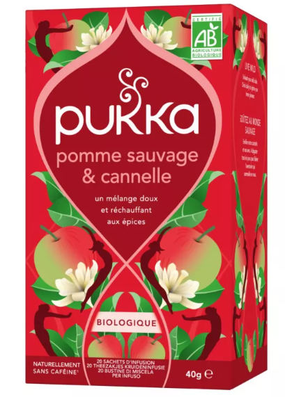 PUKKA MELA SELVATICA E CANNELLA BIOLOGICO 40G – TISANA SPEZIATA ALLA MELA E CANNELLA