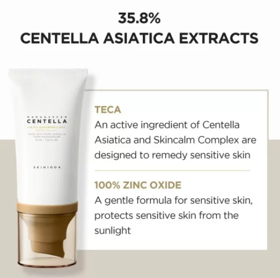 SKIN1004 MADAGASCAR CENTELLA AIR-FIT SUNCREAM LIGHT SPF30 PA++++ 50ML – CREMA SOLARE VISO LEGGERA CON CENTELLA ASIATICA