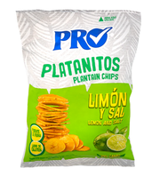 PRO PLATANITOS LIMÓN Y SAL – CHIPS DI BANANA PLANTAIN AL LIMONE E SALE 70,9G