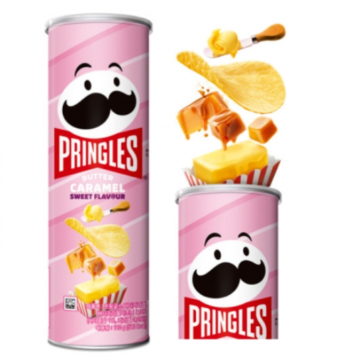 PRINGLES SWEET FLAVOURS BUTTER CARAMEL – PATATINE AROMATIZZATE AL CARAMELLO E BURRO 110G