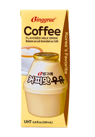 BINGGRAE COFFEE FLAVORED MILK DRINK 200ML – BEVANDA AL LATTE GUSTO CAFFÈ COREANA