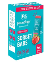 POPSMALAYA SORBET BARS STRAWBERRY 6X45ML (270ML) – SORBETTI ALLA FRAGOLA DA CONGELARE