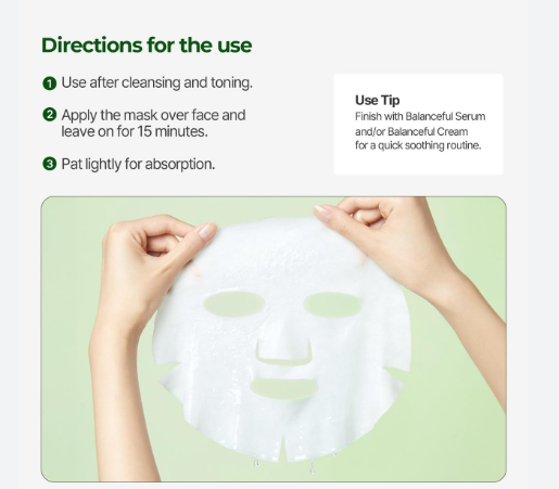 TORRIDEN BALANCEFUL CICA MASK 25ML – MASCHERA VISO LENITIVA E IDRATANTE CON CENTELLA ASIATICA