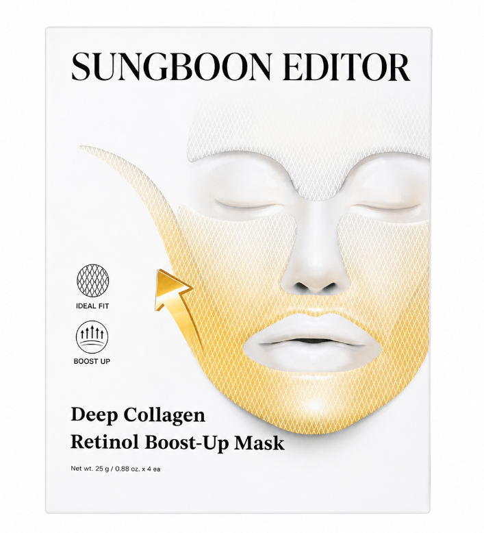 SUNGBOON EDITOR DEEP COLLAGEN RETINOL BOOST-UP MASK – MASCHERA VISO LIFTANTE AL COLLAGENE E RETINOLO 25G Mood Market