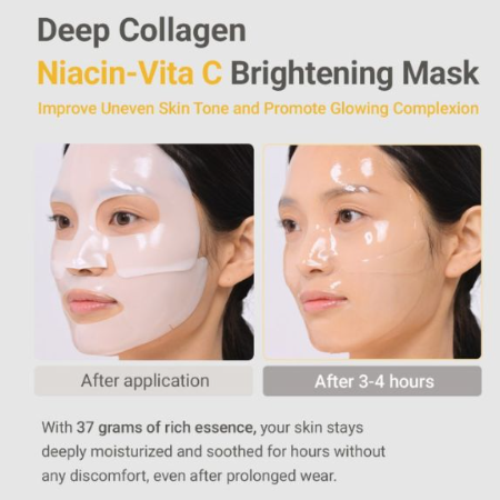 SUNGBOON EDITOR DEEP COLLAGEN NIACIN-VITA C BRIGHTENING MASK – MASCHERA VISO ILLUMINANTE AL COLLAGENE, NIACINAMIDE E VITAMINA C 37G Mood Market