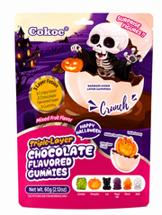 cokoc triple-layer chocolate flavored gummies caramelle gommose al cioccolato e frutta mista halloween series 60g Mood Market